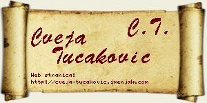Cveja Tucaković vizit kartica